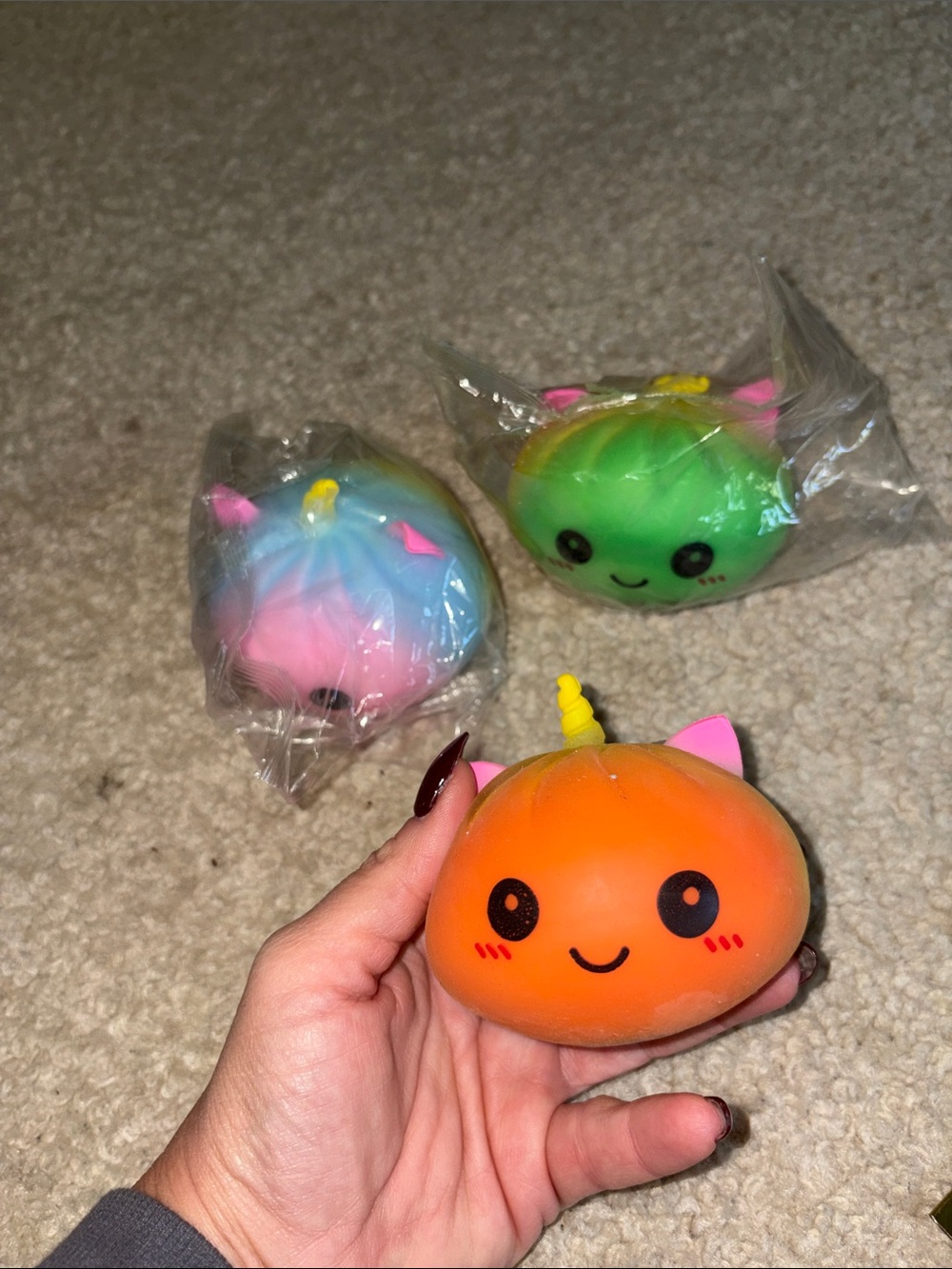 Orange Unicorn Squishy Plush Toy - Cute Calming Softie